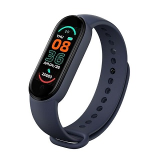 Best M6 Smart Watch Factory Sport Fitness Bracelet BP & Heart Rate Tracker BLUE